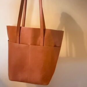 Able Leather Tote in Warm Tan